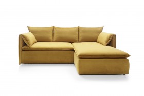 Gold Γωνιακός Καναπές Με Κρεβάτι Και Αποθηκευτικό Χώρο