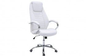 Καρέκλα γραφείου διευθυντή Sonar με PU χρώμα λευκό