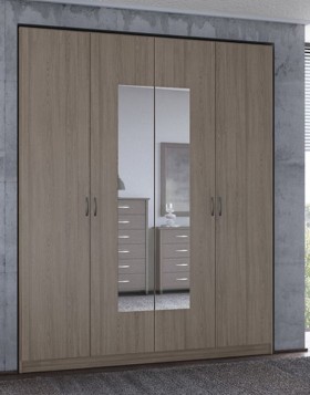 4φυλλη ντουλάπα με καθρέπτη 