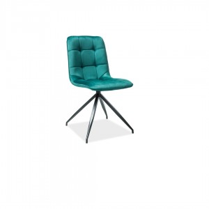 Texo Velvet καρέκλα μαύρη 45x42x50/87 cm