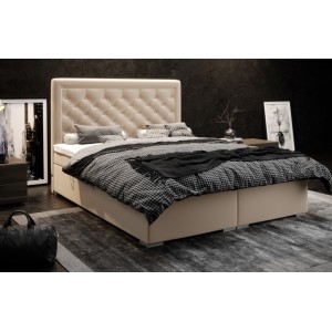 Glamour κρεβάτι boxspring με στρώμα και αποθηκευτικό χώρο 
