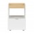 Princeton ντουλάπι λευκό ματ/λευκό γυαλιστερό/δρυς/ασημί λαβή